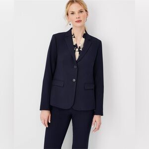 Ann Taylor Blazer Navy Blue double-button Size 10